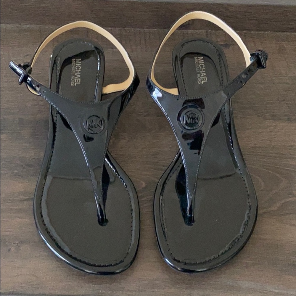 Michael Kors Black Jelly Sandals with Small Heel